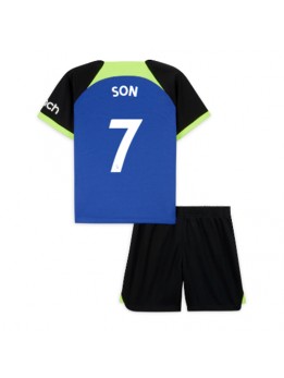 Tottenham Hotspur Son Heung-min #7 Auswärts Trikotsatz für Kinder 2022-23 Kurzarm (+ Kurze Hosen)